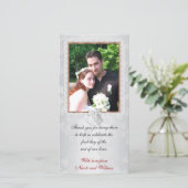 Hartelijk dank voor speciale foto-kaart bedankkaart (Staand voorkant)