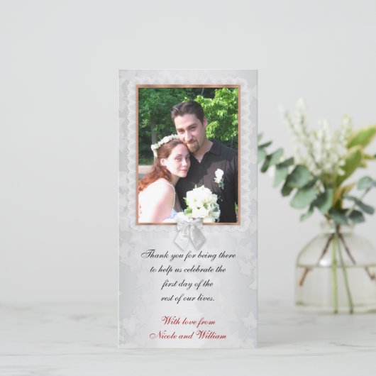 Hartelijk dank voor speciale foto-kaart bedankkaart (Staand voorkant)