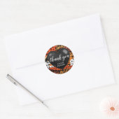 Hartelijk dank voor teksthartballon Dierenafdrukke Ronde Sticker (Envelop)