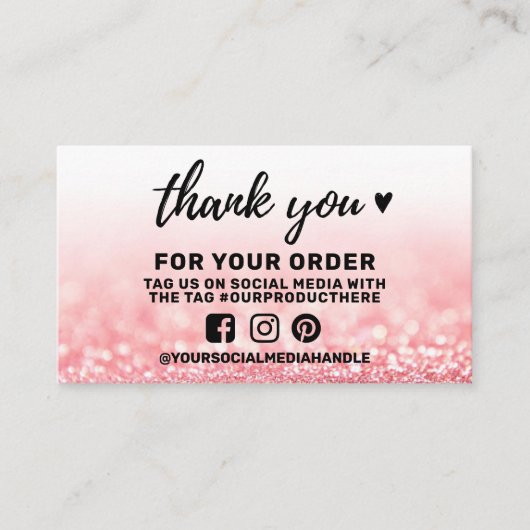 Hartelijk dank voor toevoeging sociale media visitekaartje (Voorkant)