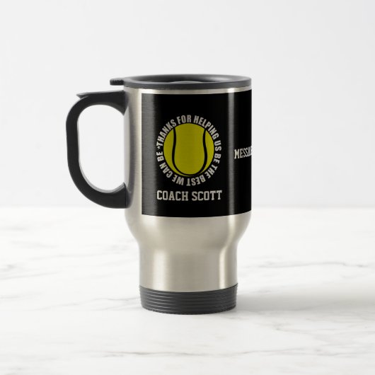 Hartelijk dank voor Travel Mug voor Tennis Coach Reisbeker (Links)