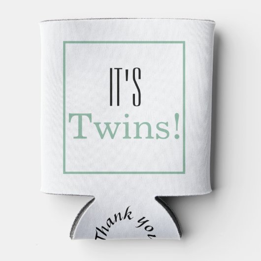 Hartelijk dank voor Twins Baby shower Koelbox Part Blikjeskoeler (Voorkant)
