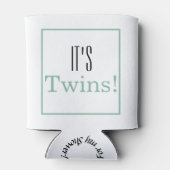 Hartelijk dank voor Twins Baby shower Koelbox Part Blikjeskoeler (Achterkant)