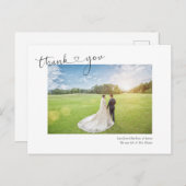 Hartelijk dank voor Typografie Foto Weddenschap Br Feestdagenkaart (Voorkant / Achterkant)