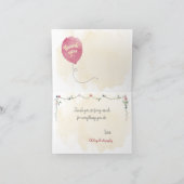 Hartelijk dank voor u & Golden Retriever en ballon Bedankkaart (Binnen)