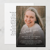 Hartelijk dank voor uw aangepaste foto van de begr bedankkaart (Voorkant / Achterkant)