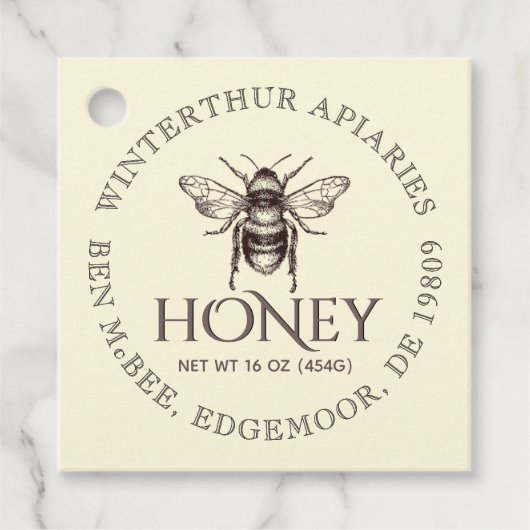 Hartelijk dank voor uw aangepaste Labels voor honi (Voorkant)