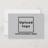 Hartelijk dank voor uw aankoop - Grijze platte kaa Bedankkaart (Achterkant)