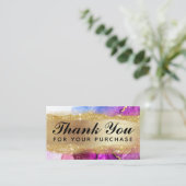 Hartelijk dank voor uw aankoop in Gold Visitekaartje (Staand voorkant)