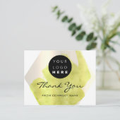 Hartelijk dank voor uw aankoop Logo modern groen Briefkaart (Staand voorkant)