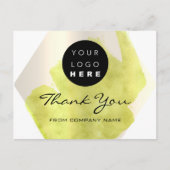 Hartelijk dank voor uw aankoop Logo modern groen Briefkaart (Voorkant)