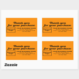 Hartelijk dank voor uw aankoop op Oranje kleuren Rechthoekige Sticker