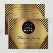 Hartelijk dank voor uw aankoop van Black Gold Logo Briefkaart (Voorkant / Achterkant)