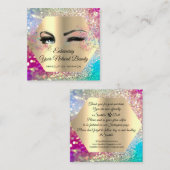 Hartelijk dank voor uw aankoop van een glitter vierkante visitekaartje (Voorkant / Achterkant)