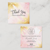 Hartelijk dank voor uw aankoop van Glam met weinig Vierkante Visitekaartje (Voorkant / Achterkant)