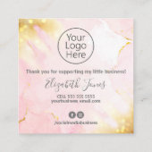 Hartelijk dank voor uw aankoop van Glam met weinig Vierkante Visitekaartje (Achterkant)