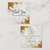 Hartelijk dank voor uw aankoop van goud en marmer vierkante visitekaartje (Voorkant / Achterkant)