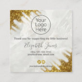Hartelijk dank voor uw aankoop van goud en marmer vierkante visitekaartje (Achterkant)