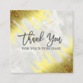 Hartelijk dank voor uw aankoop voor de goudmarmer vierkante visitekaartje (Voorkant)