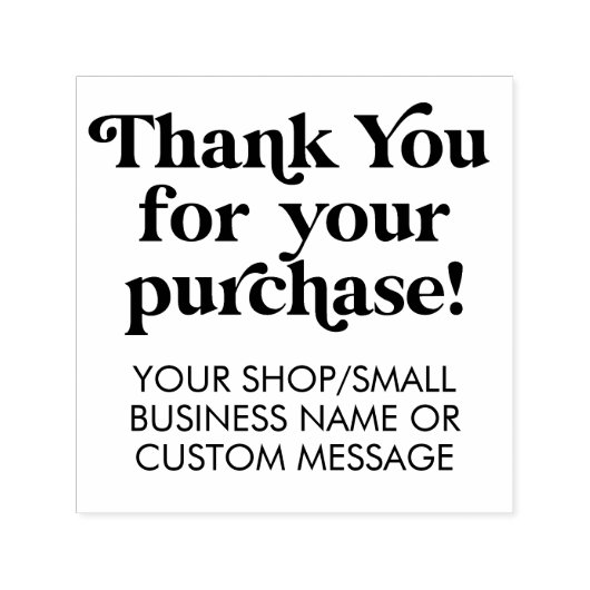 Hartelijk dank voor uw aankoop voor Small Business Zelfinktende Stempel (Design)