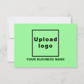 Hartelijk dank voor uw aanschaf lichtgroene platte bedankkaart (Achterkant)