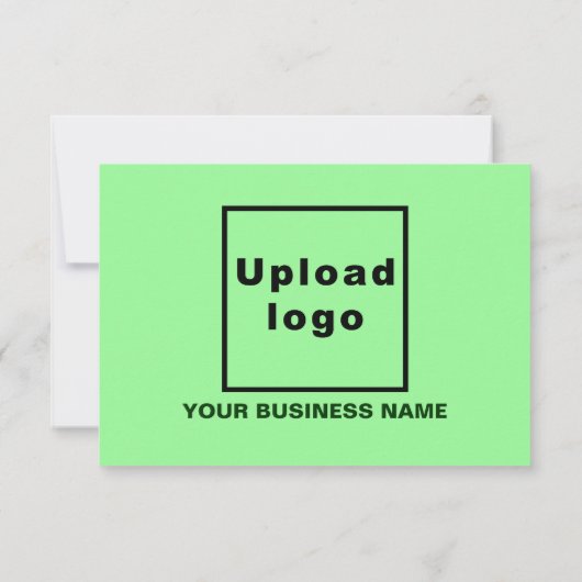 Hartelijk dank voor uw aanschaf lichtgroene platte bedankkaart (Achterkant)