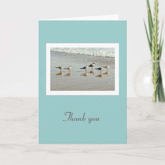 Hartelijk dank voor uw aanwezigheid - Sandpipers O Bedankkaart (Voorkant)