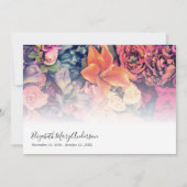 Hartelijk dank voor uw afscheid Moody Floral Memor Bedankkaart (Achterkant)