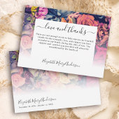 Hartelijk dank voor uw afscheid Moody Floral Memor Bedankkaart