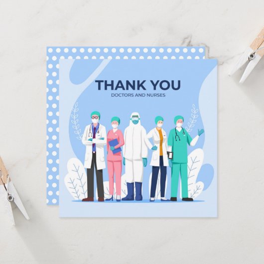 Hartelijk dank voor uw artsen en verpleegkundigen (Voorkant / Achterkant in situ)