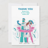 Hartelijk dank voor uw artsen en verpleegkundigen bedankkaart (Voorkant)