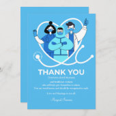 Hartelijk dank voor uw artsen en verpleegkundigen bedankkaart (Voorkant / Achterkant)