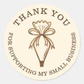 Hartelijk dank voor uw bankbakkerijtas ronde sticker (Voorkant)