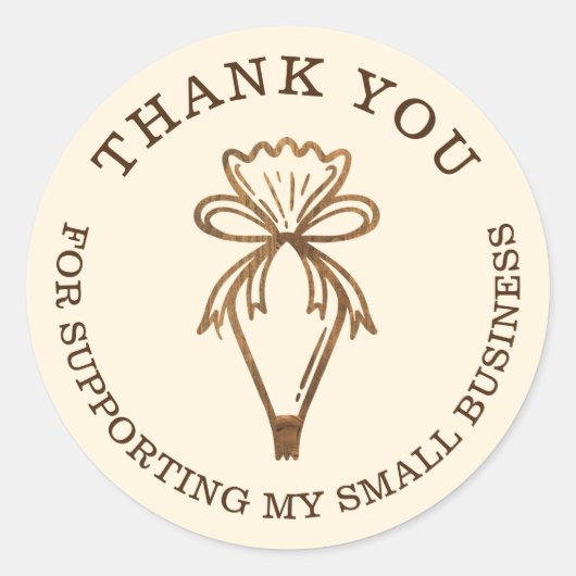 Hartelijk dank voor uw bankbakkerijtas ronde sticker (Voorkant)