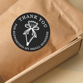 Hartelijk dank voor uw bankbakkerijtas ronde sticker