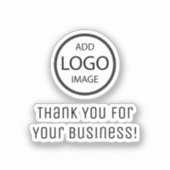 Hartelijk dank voor uw bedrijf | Bedrijf Sticker (Voorkant)