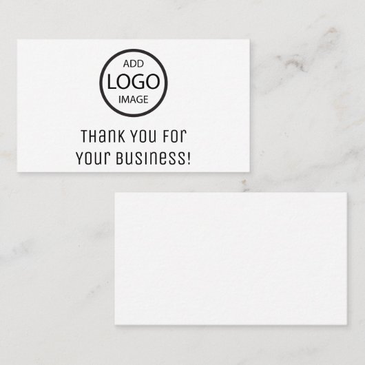 Hartelijk dank voor uw bedrijf visitekaartje (Voorkant / Achterkant)