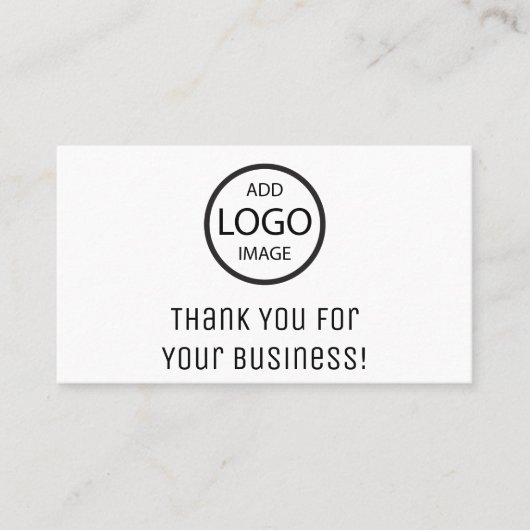 Hartelijk dank voor uw bedrijf visitekaartje (Voorkant)