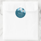 Hartelijk dank voor uw bedrijfsnaam Logo Qr-code b Ronde Sticker (Tas)