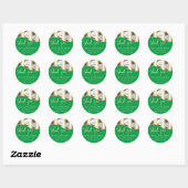 Hartelijk dank voor uw bedrijfsnaam Logo Qr Code G Ronde Sticker (Vel)