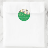 Hartelijk dank voor uw bedrijfsnaam Logo Qr Code G Ronde Sticker (Tas)