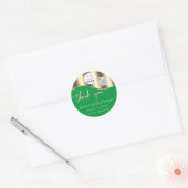 Hartelijk dank voor uw bedrijfsnaam Logo Qr Code G Ronde Sticker (Envelop)