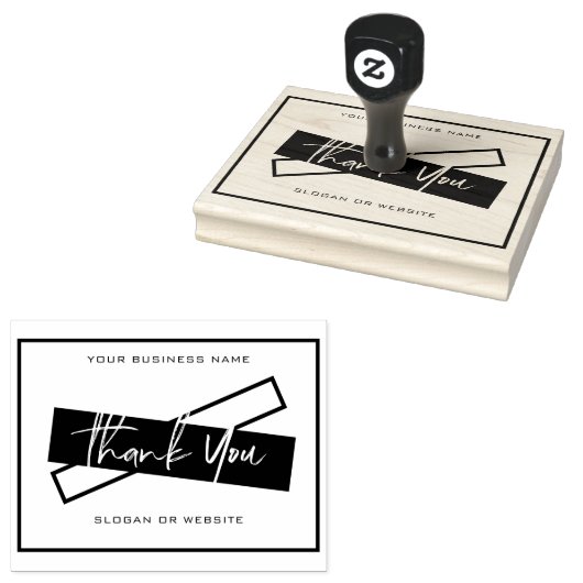 Hartelijk dank voor uw bedrijfsnaam Website - Zwar Rubberstempel (Gestempeld)