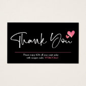 Hartelijk dank voor uw beknopte en hartelijke kort visitekaartje (Voorkant)