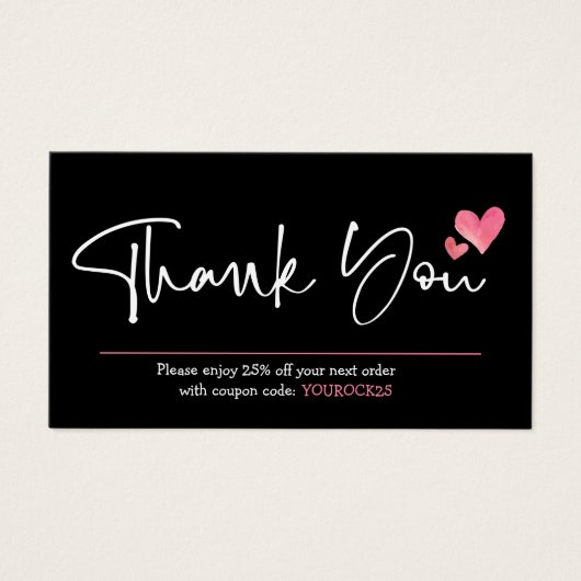 Hartelijk dank voor uw beknopte en hartelijke kort visitekaartje (Voorkant)