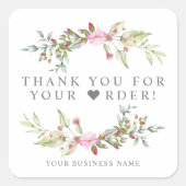 Hartelijk dank voor uw bestelling Artisan Artikele Vierkante Sticker (Voorkant)