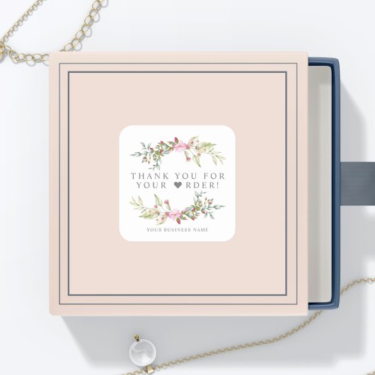 Hartelijk dank voor uw bestelling Artisan Artikele Vierkante Sticker