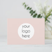 Hartelijk dank voor uw bestelling, bedrijfsroze bedankkaart (Staand voorkant)