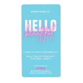 Hartelijk dank voor uw bestelling Blauw roze | HAL Etiket (Voorkant)