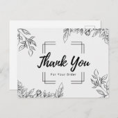 Hartelijk dank voor uw bestelling briefkaart (Voorkant / Achterkant)